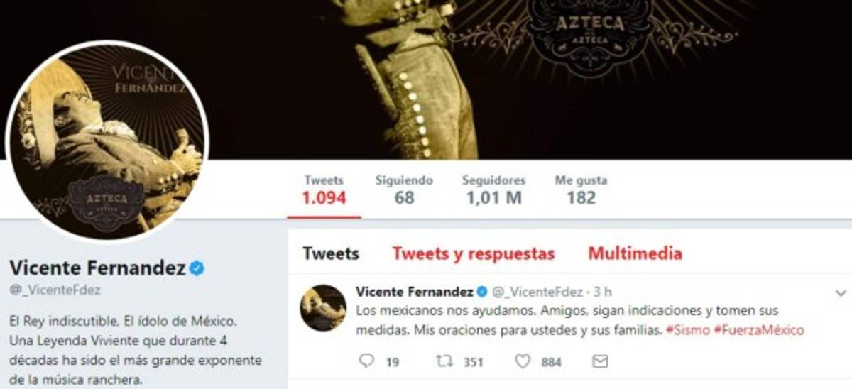 ¡Ojo! Famosos, deportistas e incluso Donald Trump envían sus mensajes de solidaridad a México