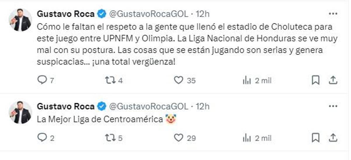 Periodistas hondureños “explotan” tras lo ocurrido en el UPNFM-Olimpia en Choluteca: “Vergüenza” y “es un asco”