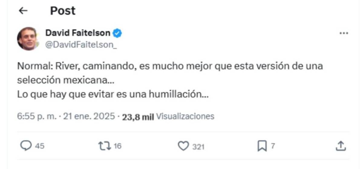 La sorpresiva reacción de Faitelson y la prensa azteca a la caída de México ante River Plate: “estos futbolistas son...”