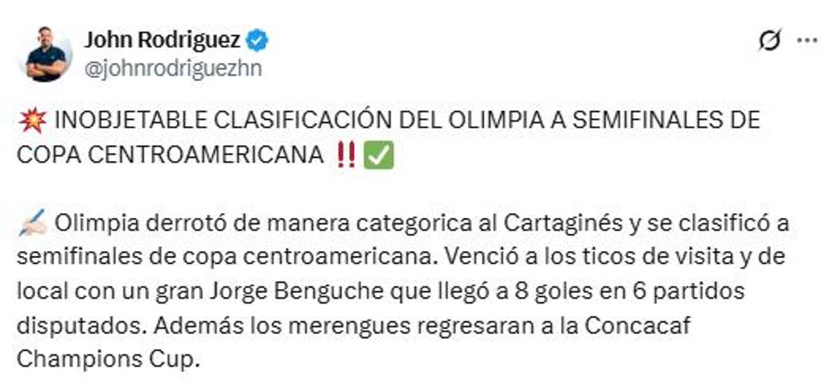 Prensa se rinde ante Olimpia por la clasificación y esto dicen en Costa Rica: El gigante vuelve a la fiesta; se cumplió lo previsto