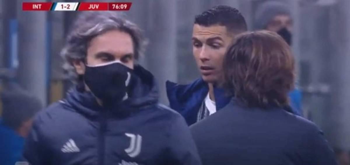 La protesta y enfado de Cristiano Ronaldo con Pirlo; dedicatoria especial de Lautaro Martínez