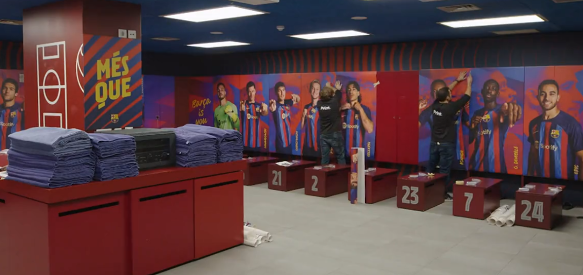 Barcelona aprovecha el parón del Mundial para remodelar su camerino y filtra por error los nuevos dorsales en el plantel
