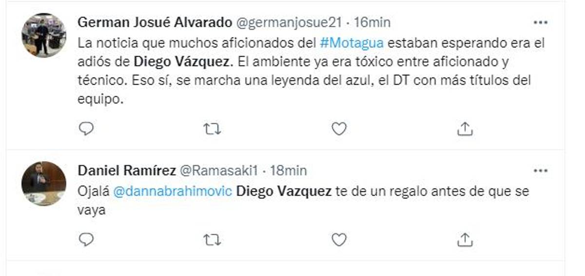 ¡Uno pide reconocimiento en el Nacional! La reacción de periodistas y aficionados tras la salida de Diego Vázquez de Motagua