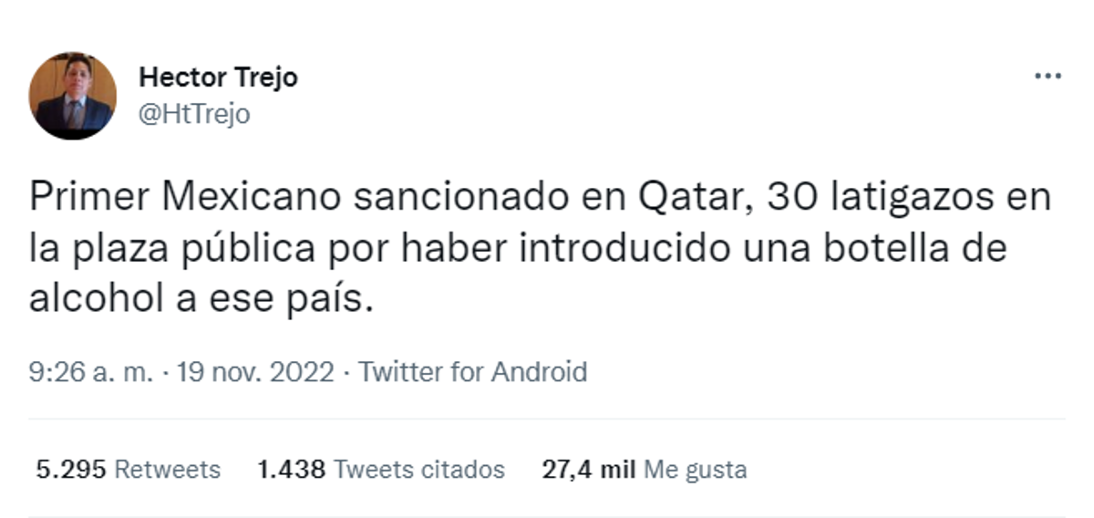 ¿30 latigazos? Toda la verdad sobre el aficionado mexicano que sería castigado en Qatar por ingresar bebidas alcohólicas