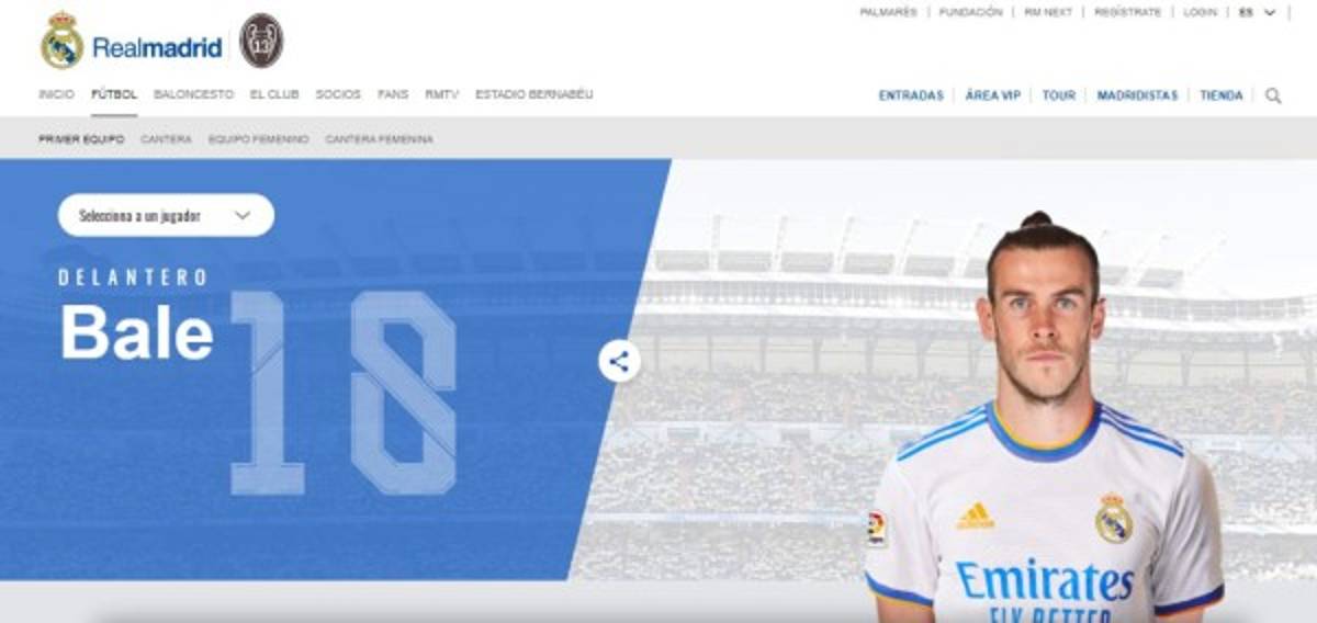 Sorpresa con Bale: Real Madrid publica los dorsales oficiales de sus jugadores para la temporada 2021-22