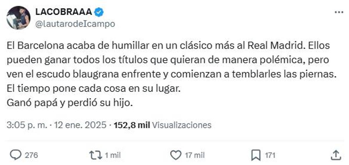 Barcelona volvió a humillar al Real Madrid y la prensa reacciona: “Ridículo; deben dar gracias que solo fueron cinco”