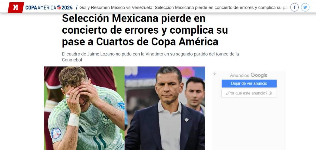 Destrozan a la Selección Mexicana de Fútbol: “Decepción nacional” y otros titulares de los medios aztecas