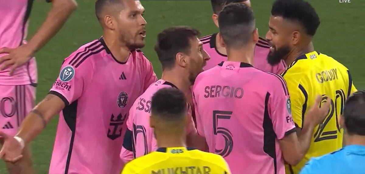 El primer gol de Messi en la Concachampions con el Inter Miami y su bronca con jugador panameño del Nashville