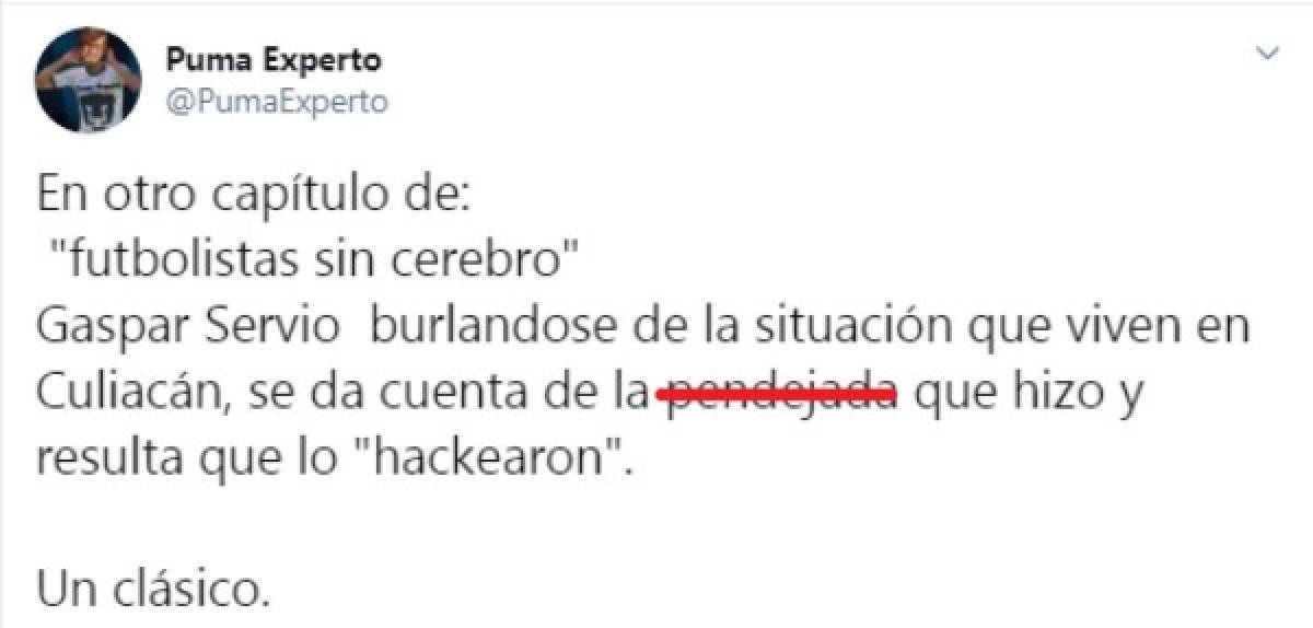 Lo que dicen en redes sociales de Gaspar Servio tras su polémico vídeo en Culiacán: 'Futbolista sin cerebro' 