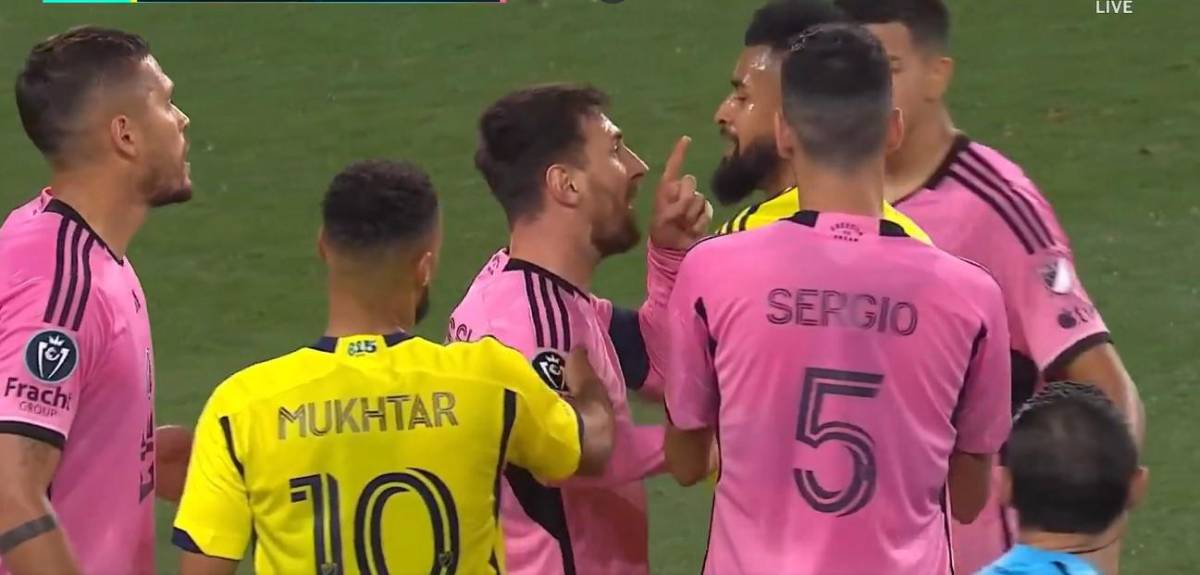 El primer gol de Messi en la Concachampions con el Inter Miami y su bronca con jugador panameño del Nashville