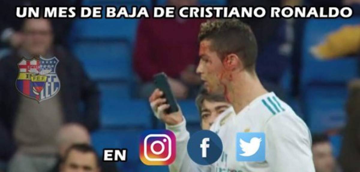 ¡VIRAL! Los memes de Cristiano Ronaldo por mirar su herida en el celular
