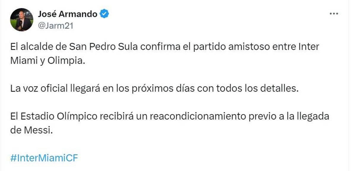 Messi y el Inter Miami generan opiniones por el amistoso en Honduras: “San Pedro Sula será la capital de Centroamérica”