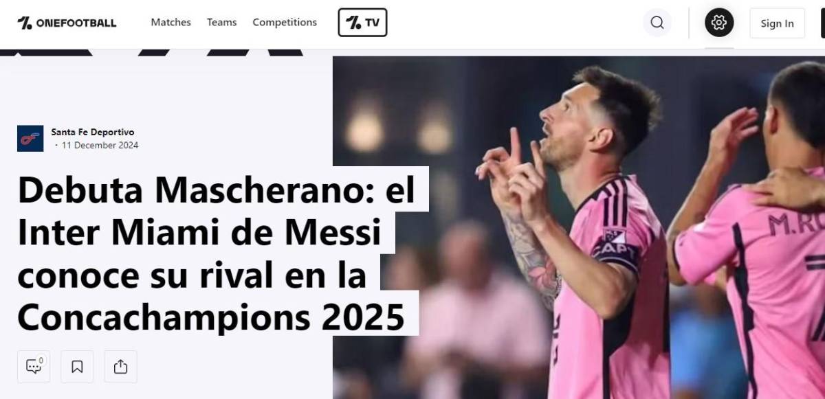Lo que dice la prensa internacional sobre los cruces de la Copa de Campeones de Concacaf y del rival del Inter Miami de Messi