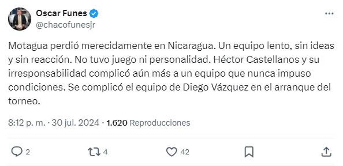 Lo que dice la prensa hondureña sobre la derrota de Motagua ante Diriangén en la Copa Centroamericana de Concacaf