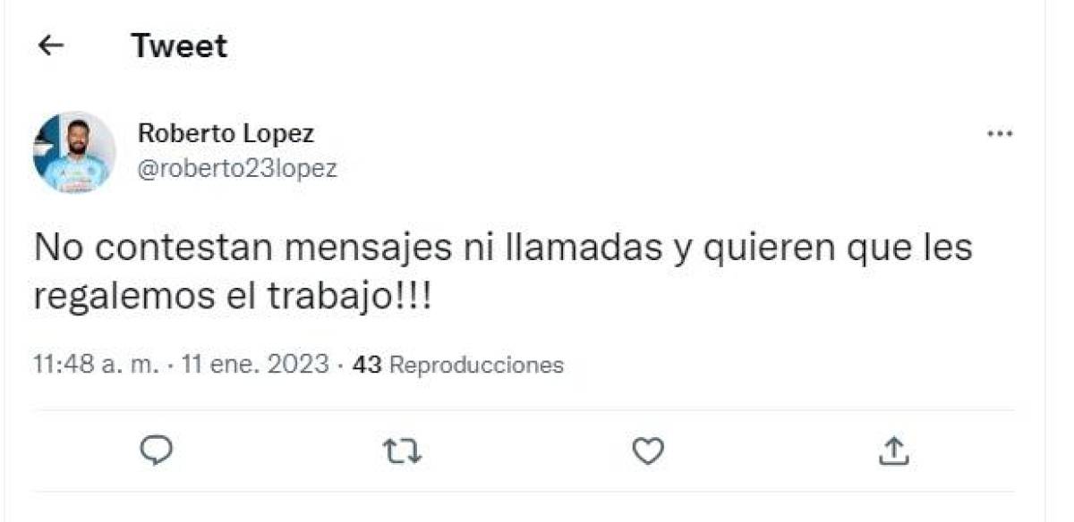 Minutos despues, el “Pipo” López colgó otro mensaje en sus redes sociales, aunque esta vez lo publicó en su perfil y sin mencionar al Vida.