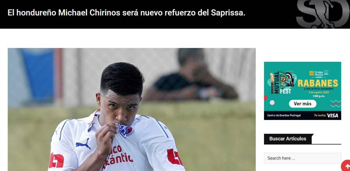 La prensa reacciona al fichaje de Michaell Chirinos por el Saprissa ¿Qué dicen en Costa Rica? Alucinan con uno de sus golazos
