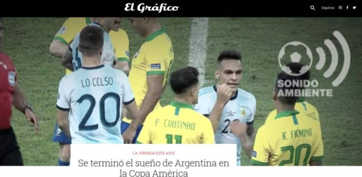 La prensa argentina culpa al árbitro de la derrota contra Brasil: 'SinVARgüenzas'  