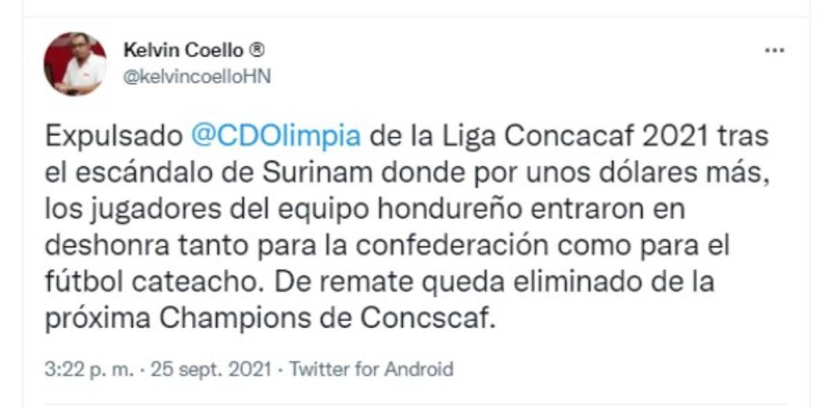 Periodistas y prensa internacional sobre el escándalo de Olimpia en la Concacaf: ''Salió cara la bromita de los 100 dólares''