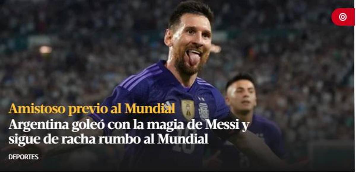 ¡Así hablan de Messi y Héctor Castellanos! La reacción de la prensa argentina luego de golear a Honduras: “responden con violencia”