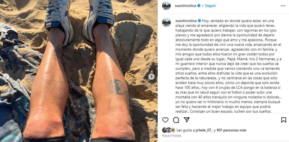 Santiago Molina, exjugador de Olancho FC, anuncia su retiro del fútbol con apenas 28 años; el motivo y su dura carta