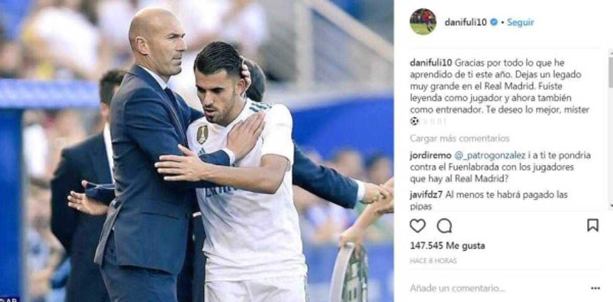 Emotivas palabras: Así se despidieron de Zidane los jugadores del Real Madrid en sus redes sociales