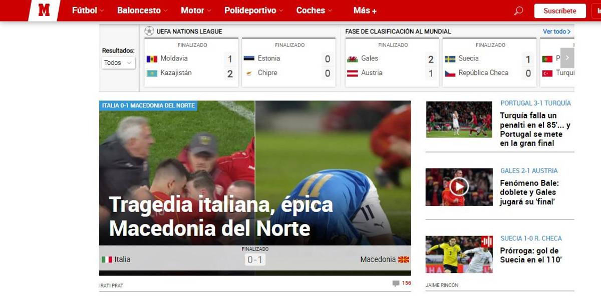 “Otro desastre” y “tragedia”: Lo que dice la prensa mundial tras el nuevo fracaso de Italia, afuera de Qatar 2022