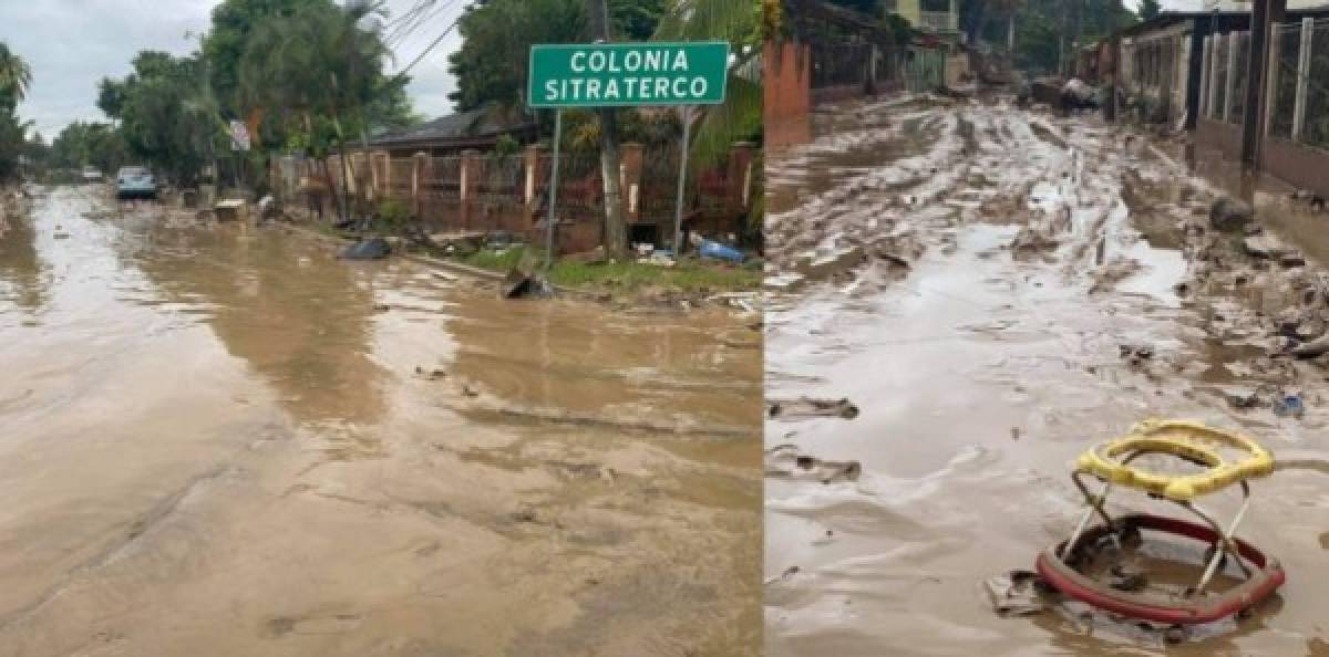 Durísimas imágenes: así lucen La Lima y Choloma devastadas por las lluvias que dejó Iota en Honduras