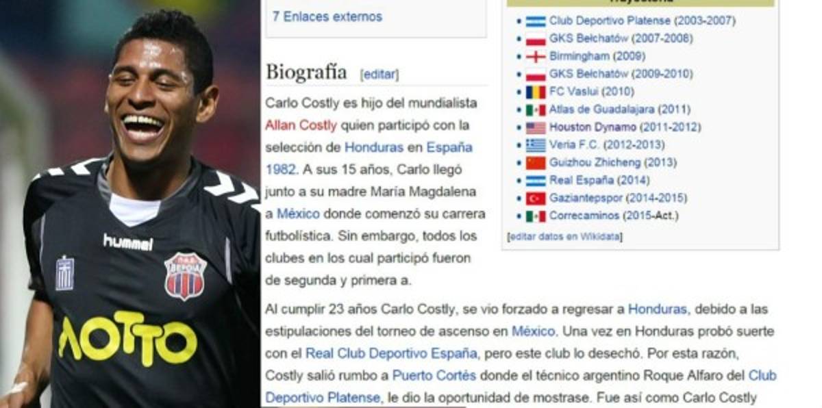 Wikipedia pone a Costly en el Correcaminos