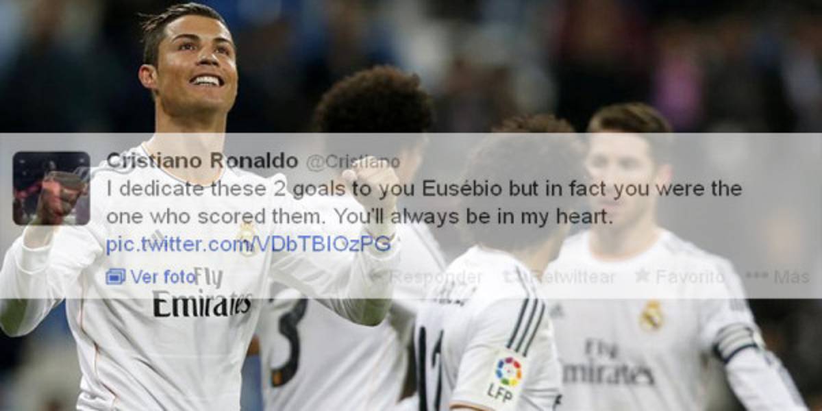 Cristiano Ronaldo dedicó sus goles a Eusebio
