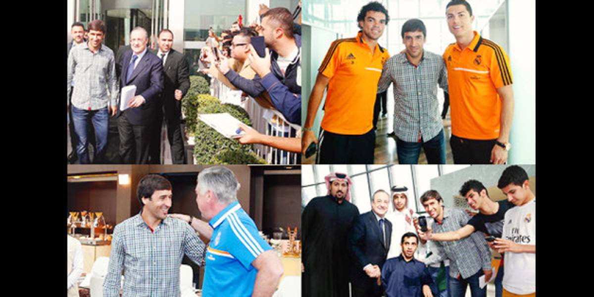 Raúl visita al Real Madrid en Doha, Qatar