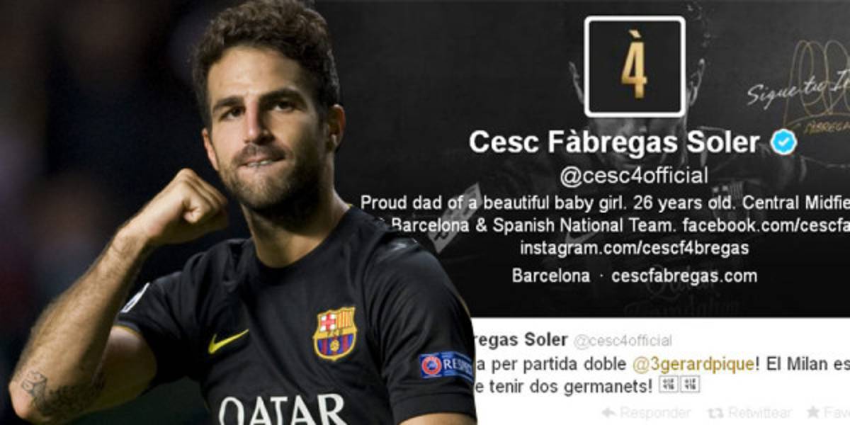 Fábregas asegura que Piqué será papá de gemelos