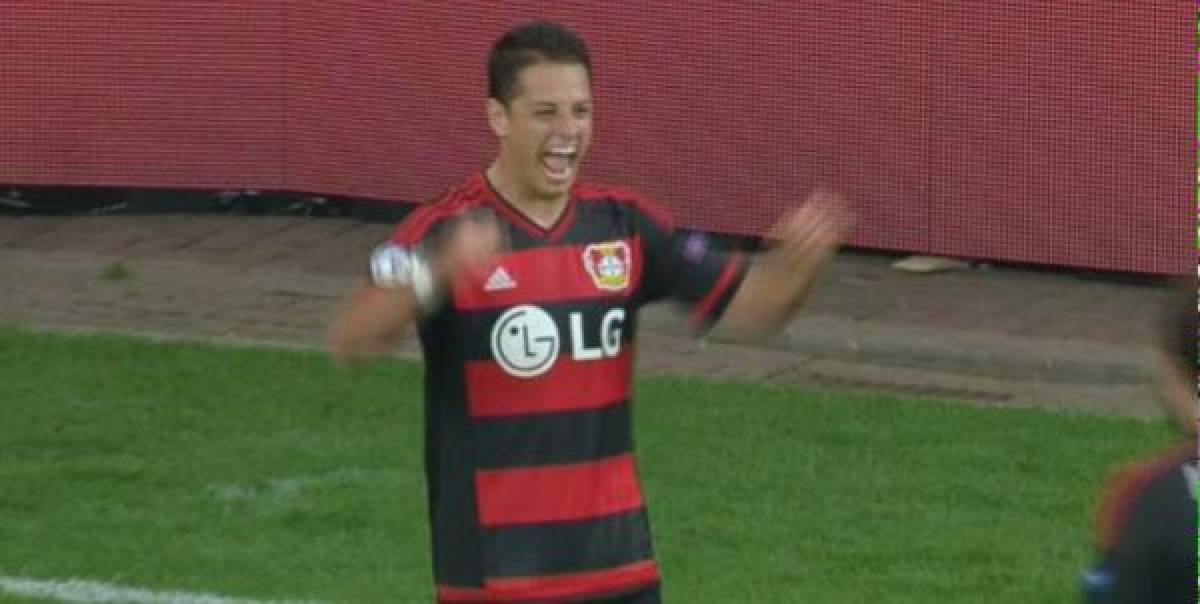 VIDEO: Gran definición de Chicharito para anotar su primer gol con el Leverkusen