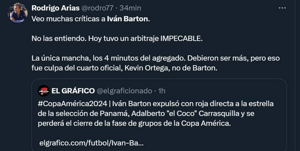 Destrozan a Iván Barton tras el batacazo de Panamá a USA: “Además de malo es un sinvergüenza”