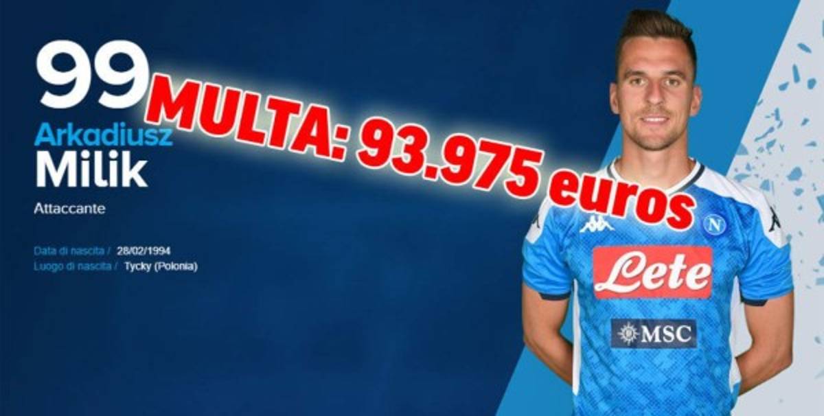 Se filtran las multas a los jugadores del Napoli y Chucky Lozano entre los más afectados