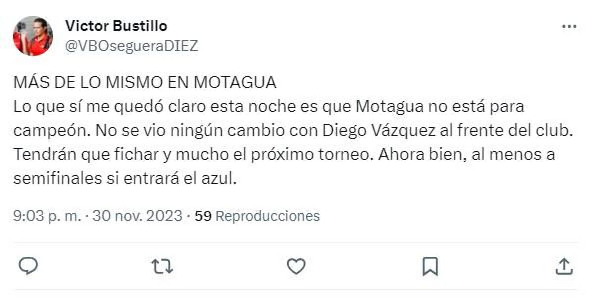 Lo que dice la prensa deportiva tras el debut de Diego Vázquez con Motagua: “Más de lo mismo” y “no está para campeón”
