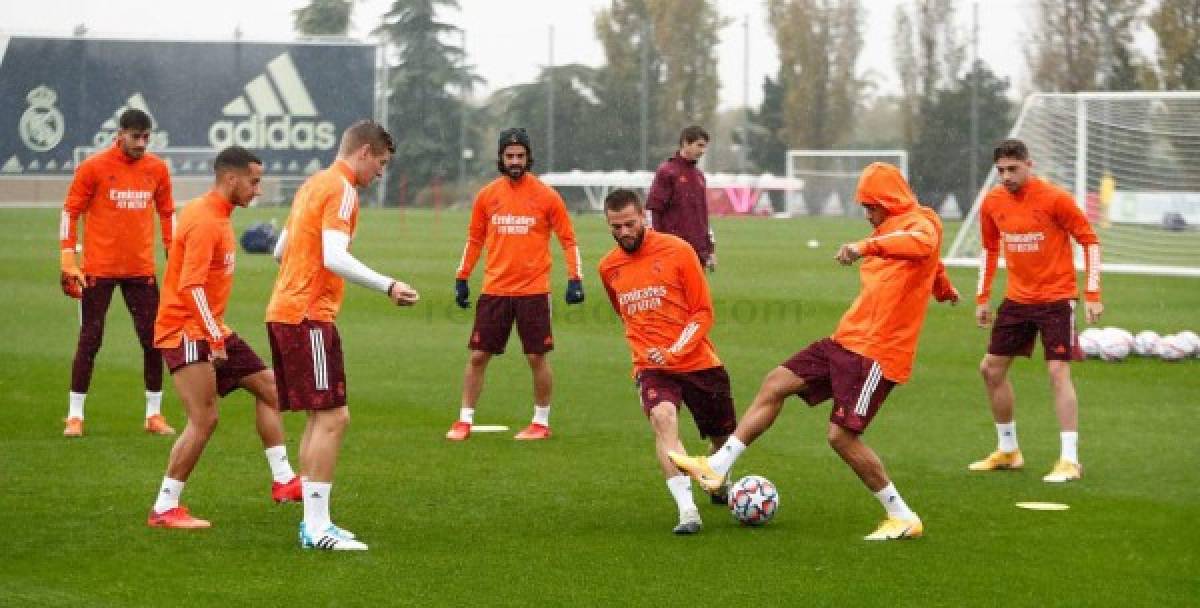 Nuevo integrante y bajo la lluvia: Así fue el entrenamiento del Real Madrid previo a la Champions  