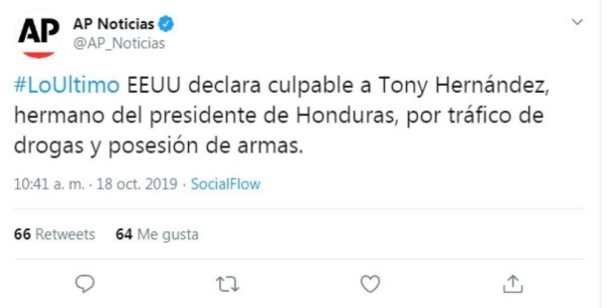 Tony Hernández: Lo que dicen los medios internacionales sobre la sentencia del exdiputado