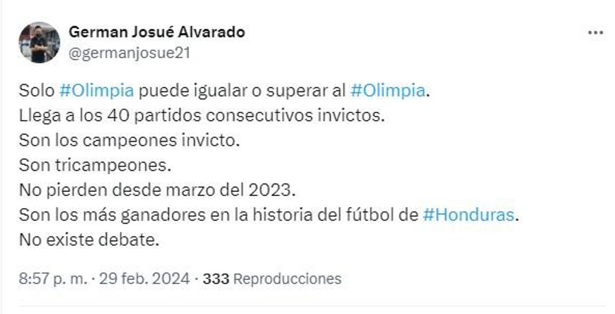 Lo que dice la prensa de Honduras del Olimpia y el impresionante récord que igualó: “De época e incomparable”