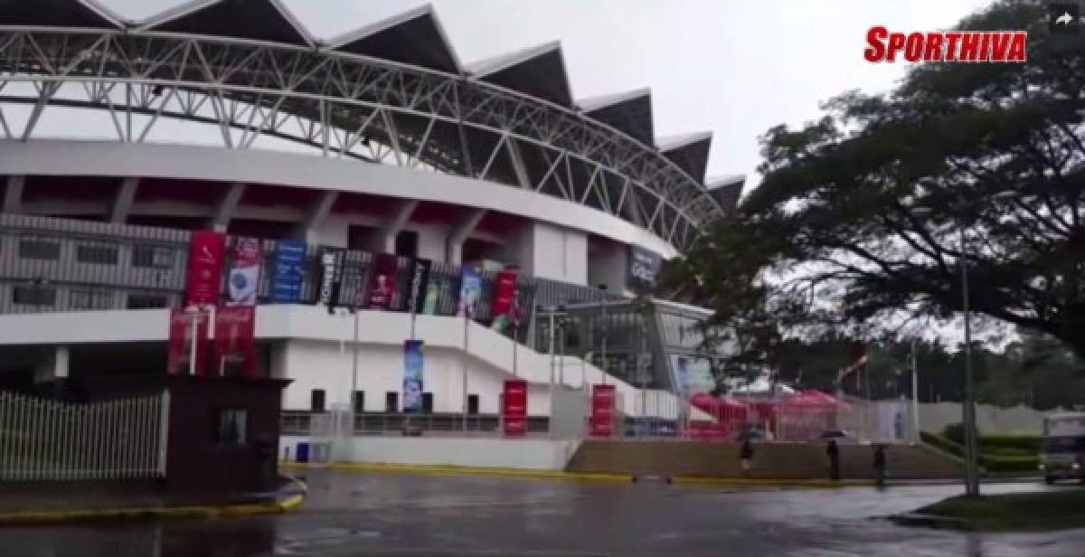 ¡Espectacular drenaje! Así luce estadio de Costa Rica pese a torrencial aguacero