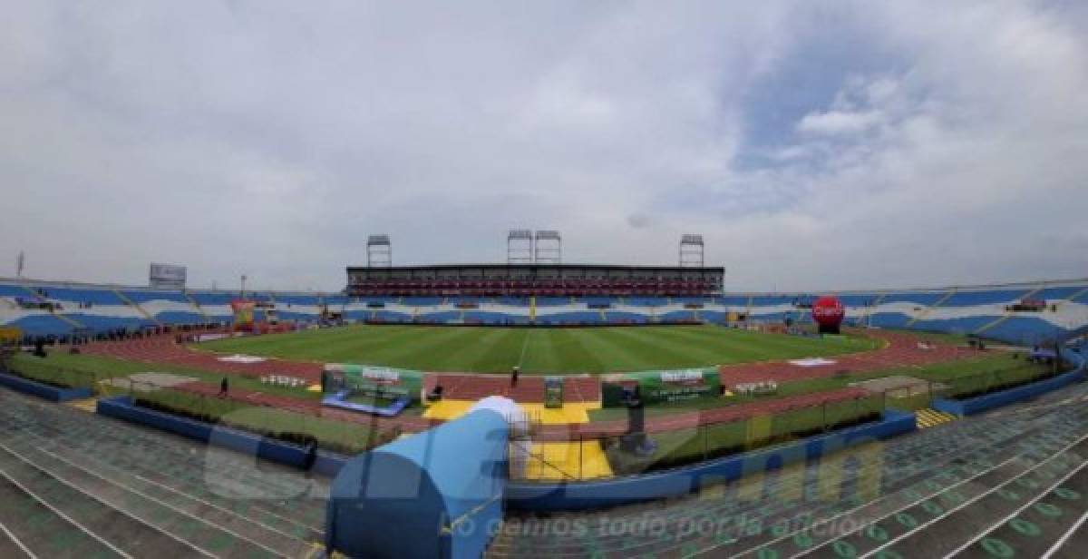 ¡Todo listo para ver a la H! La fiesta que se vive en el estadio Olímpico horas antes del Honduras- EUA