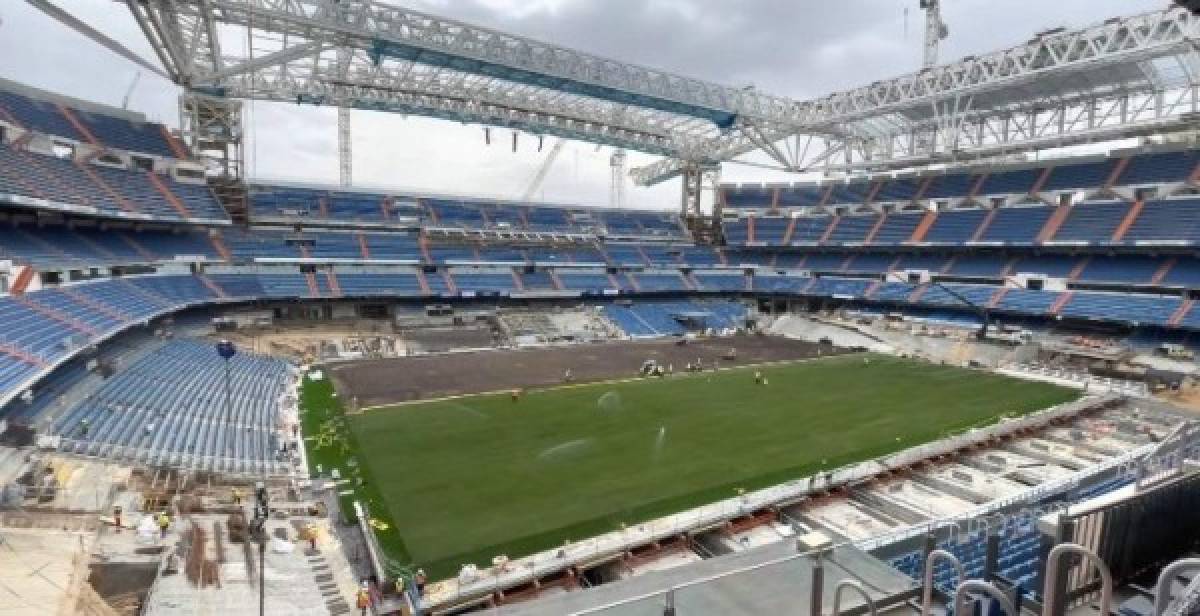 Asientos listos y ya tiene césped: Así luce el Santiago Bernabéu a seis días para la reapertura