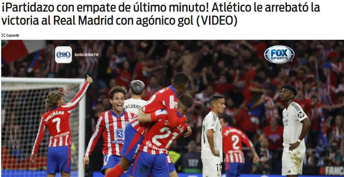 Lo que dice la prensa mundial sobre el polémico Real Madrid vs Atlético: “Escándalo y el derbi de los mecheros”