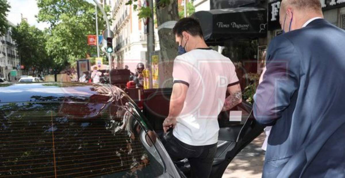 Con sus bellas esposas, fotos y autógrafos: La escapada de Messi y Luis Suárez en Madrid