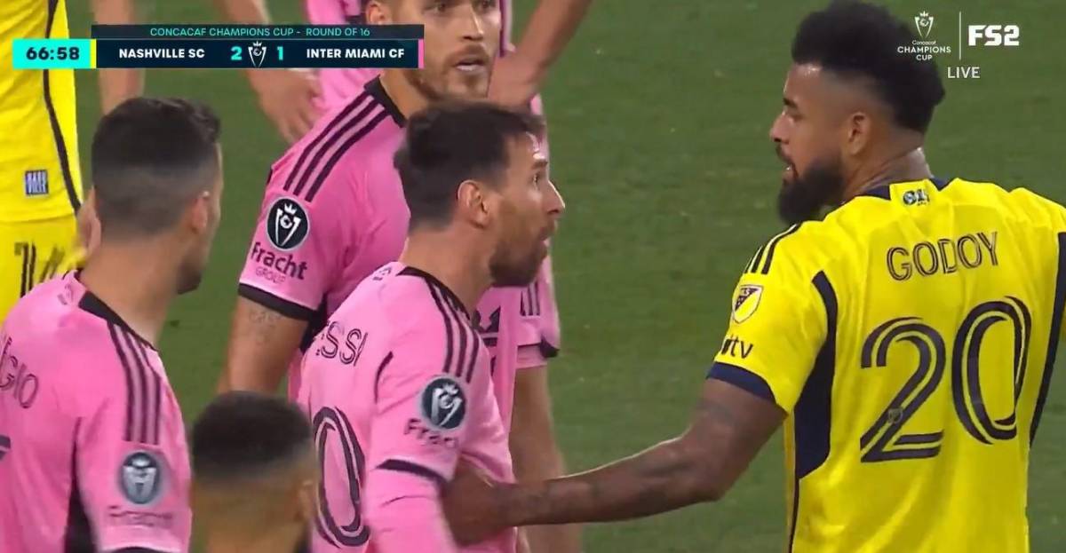El primer gol de Messi en la Concachampions con el Inter Miami y su bronca con jugador panameño del Nashville
