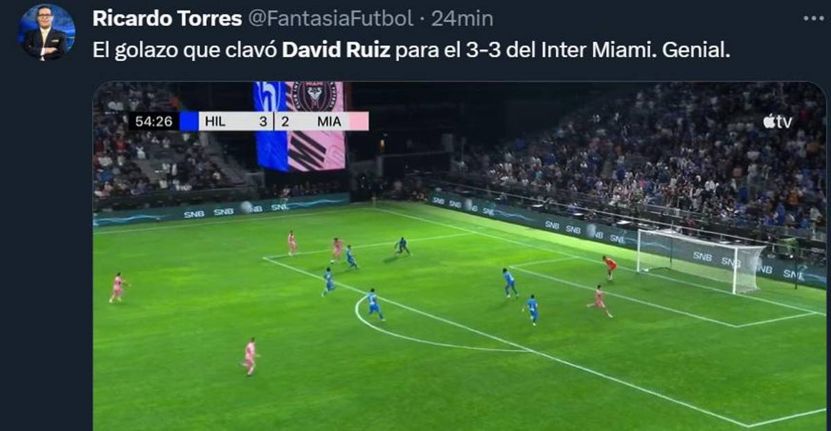 “Lo celebró con Messi”: Prensa internacional se rinde tras el golazo de David Ruiz con Inter Miami ante Al Hilal