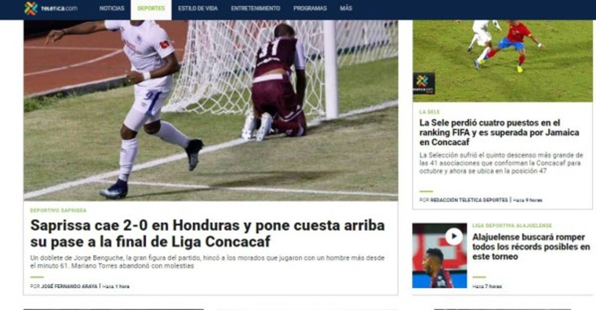 Medios ticos sobre triunfo de Olimpia a Saprissa: Al León catracho le encanta el paté