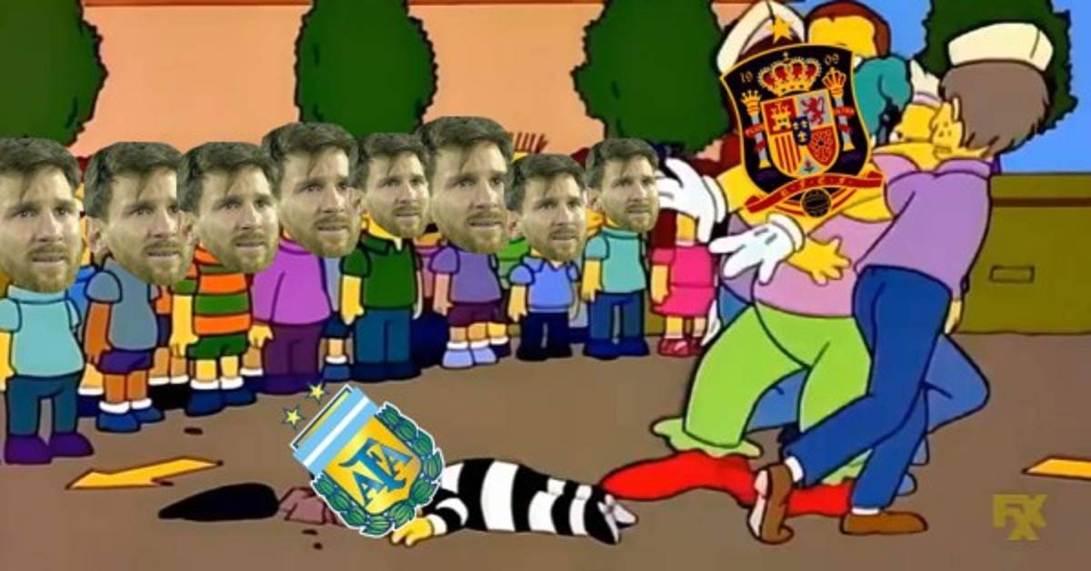 MEMES: Hacen pedazos a Argentina y a Messi tras la goleada recibida ante España