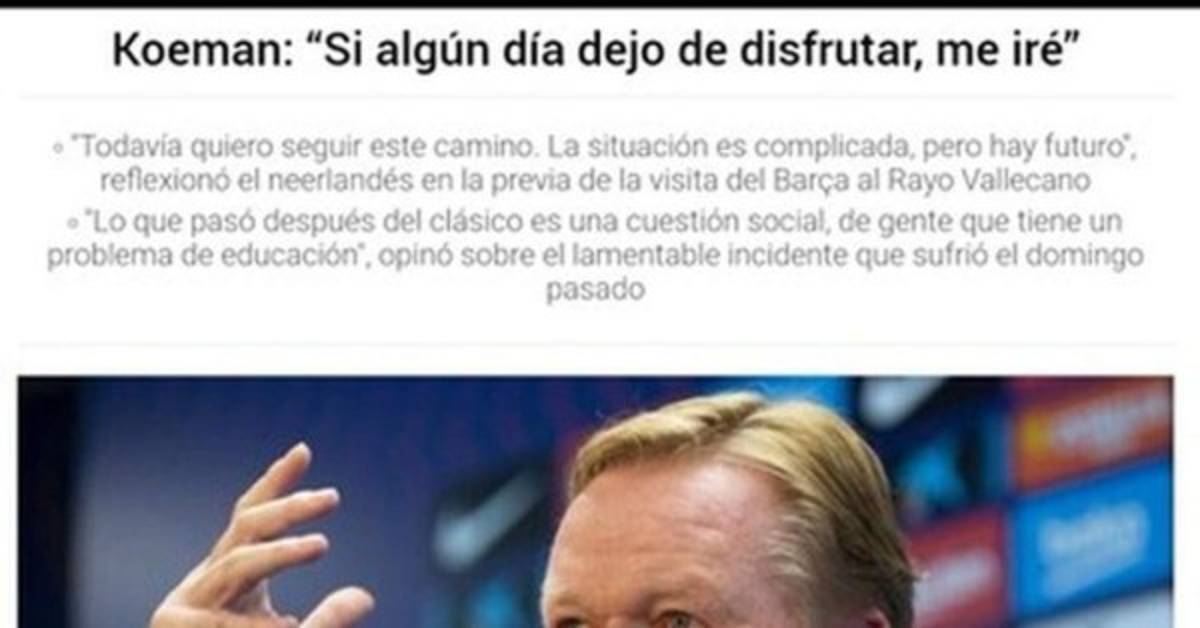 Barcelona pierde ante el Rayo Vallecano y los memes revientan a Depay, Piqué y Koeman