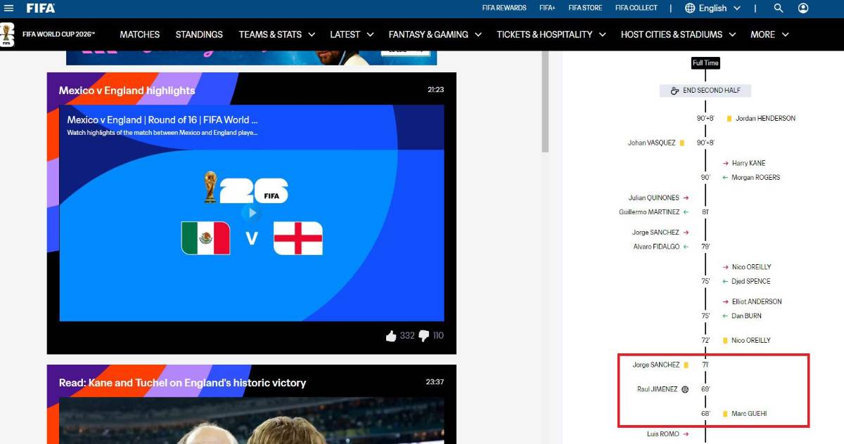FIFA ratifica duro revés a Inglaterra y el error que nadie esperaba con Harry Kane
