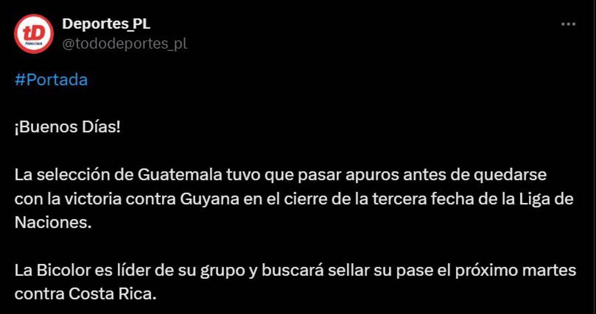 Prensa de Costa Rica y Guatemala encienden el partido por el boleto a cuartos de final de Nations League: “están obligados a ganar”